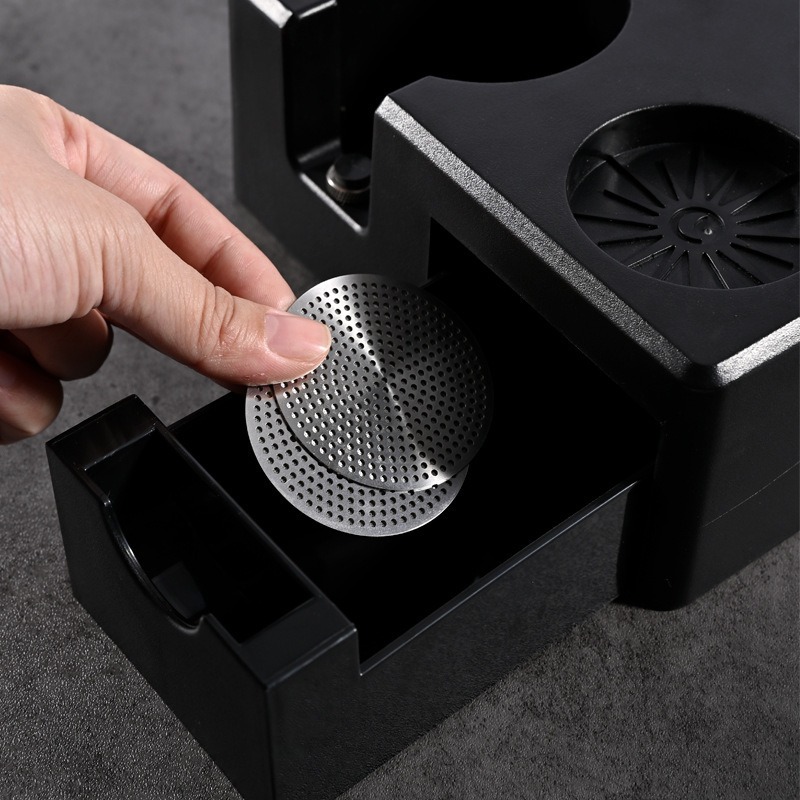 Espresso Tamper Station - Черная станция для темперовки кофе с