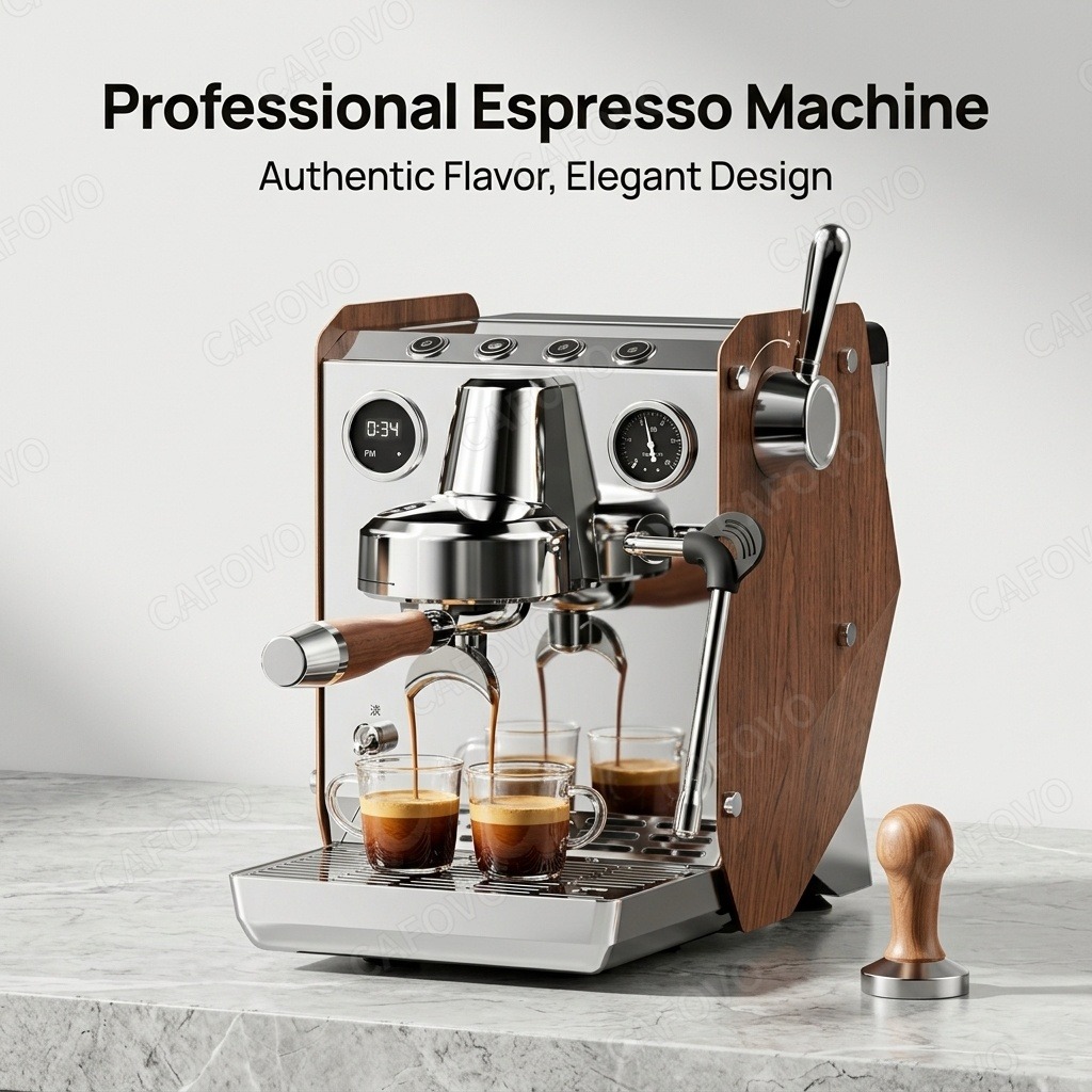 Espresso Machine Flow Control - Кофемашина CAFOVO E109, полуавтоматическая, для эспрессо,