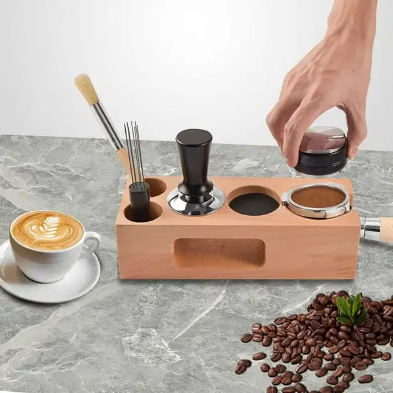 Espresso Tamper Station - Деревянная подставка для хранения аксессуаров бариста,