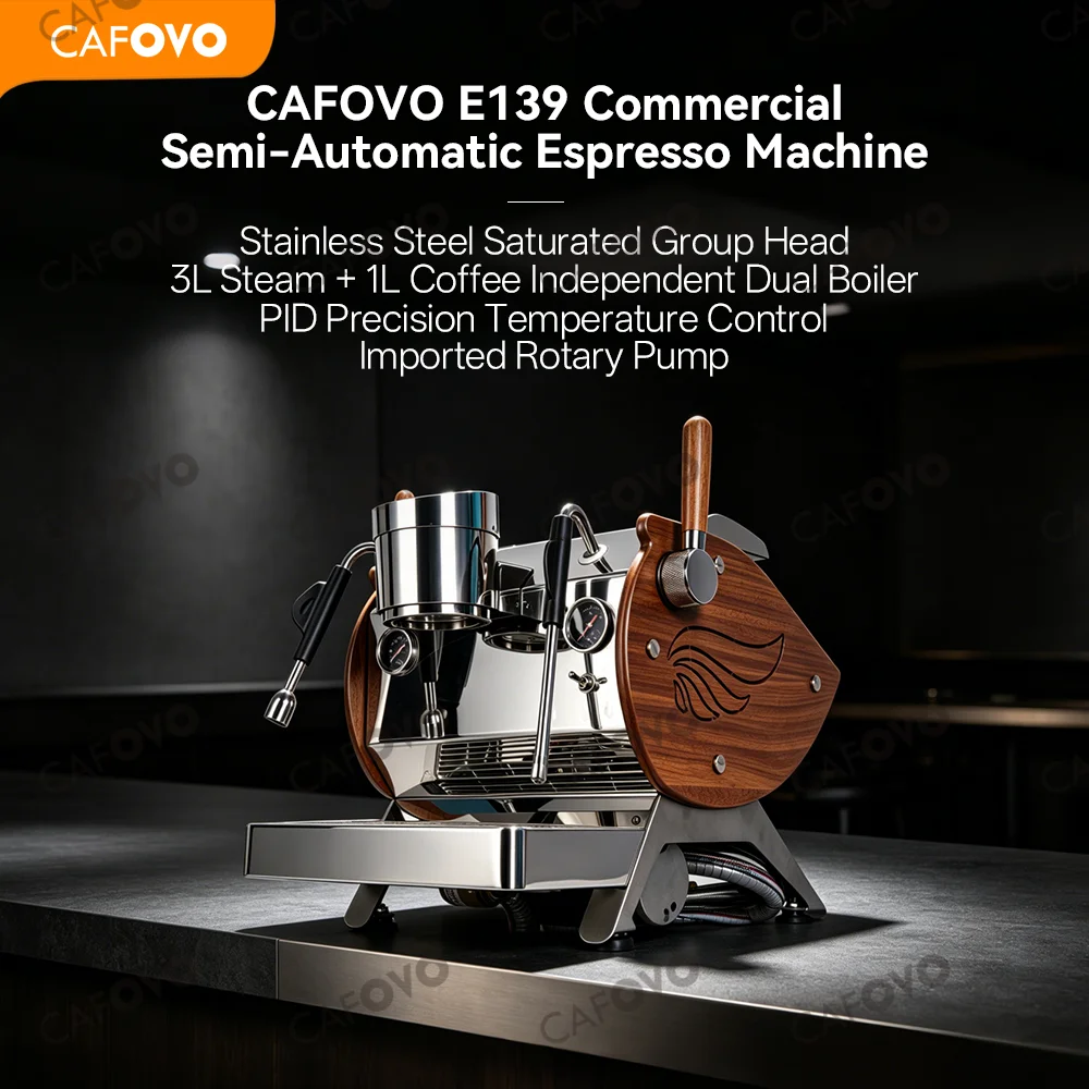 Espresso Machine Flow Control - CAFOVO E139 Коммерческая полуавтоматическая эспрессо-машина с
