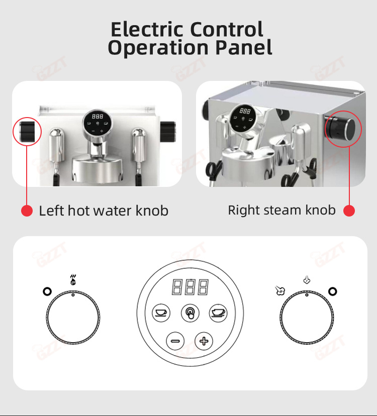 GZZT CM6005 Кофемашина для эсп – обзор и цена Espresso Machine Flow Control