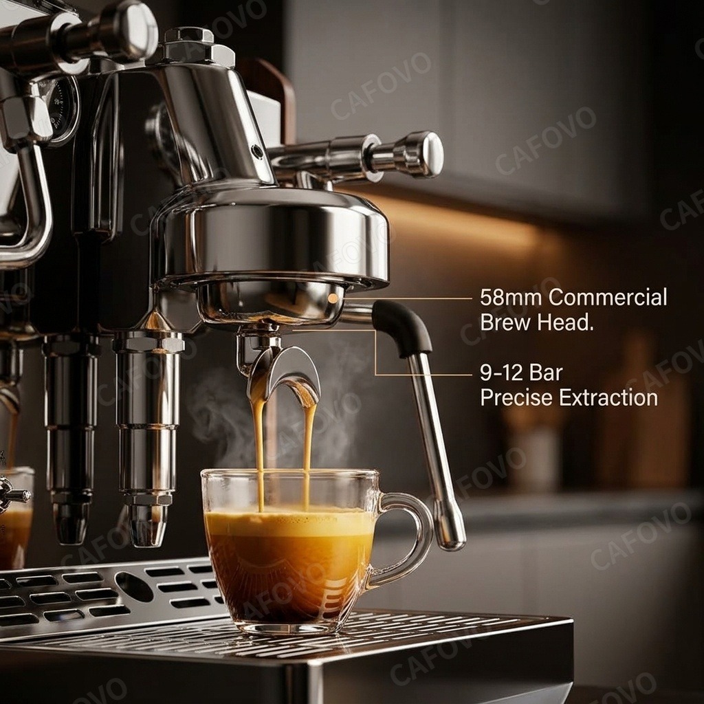 Кофемашина CAFOVO E109, полуав – обзор и цена Espresso Machine Flow Control