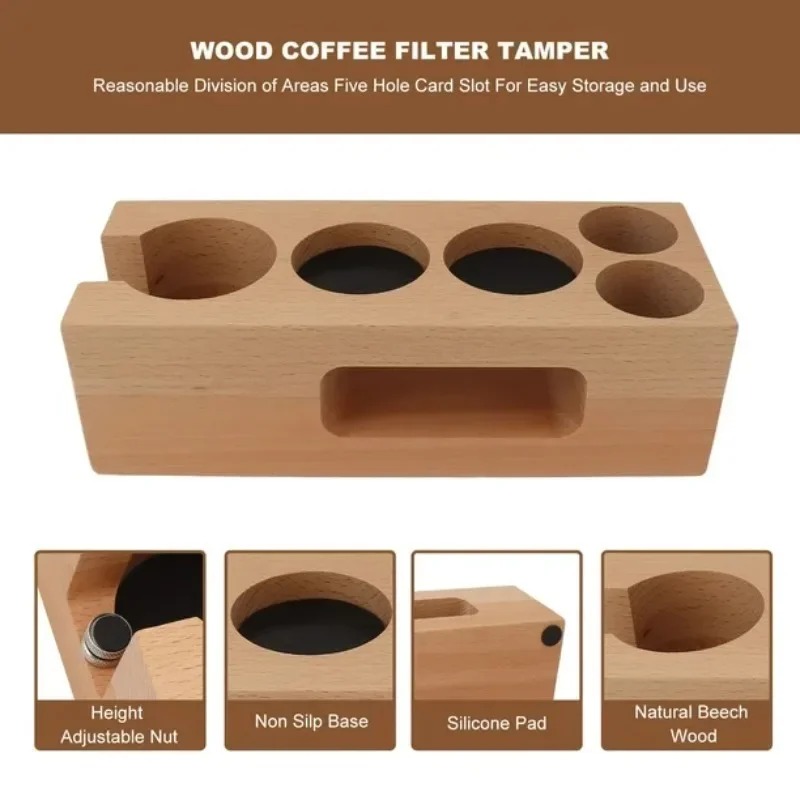 Деревянная подставка для хране – обзор и цена Espresso Tamper Station