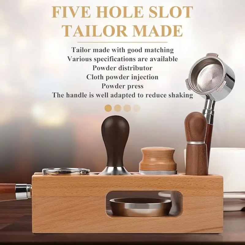 Деревянная станция для темперо – обзор и цена Espresso Tamper Station