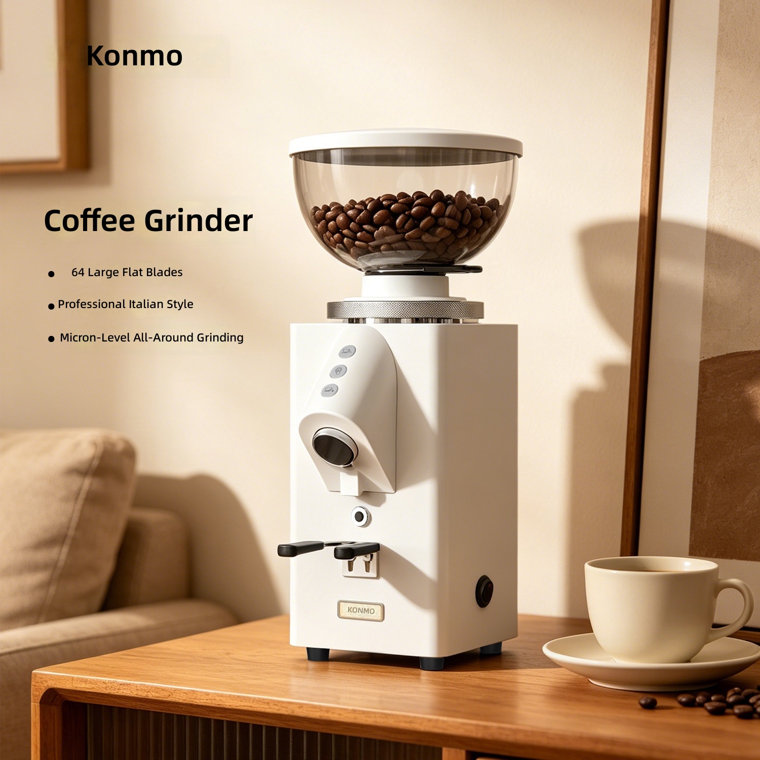 Электрическая кофемолка Moioco – обзор и цена Commercial Coffee Grinder Flat Burr 64Mm