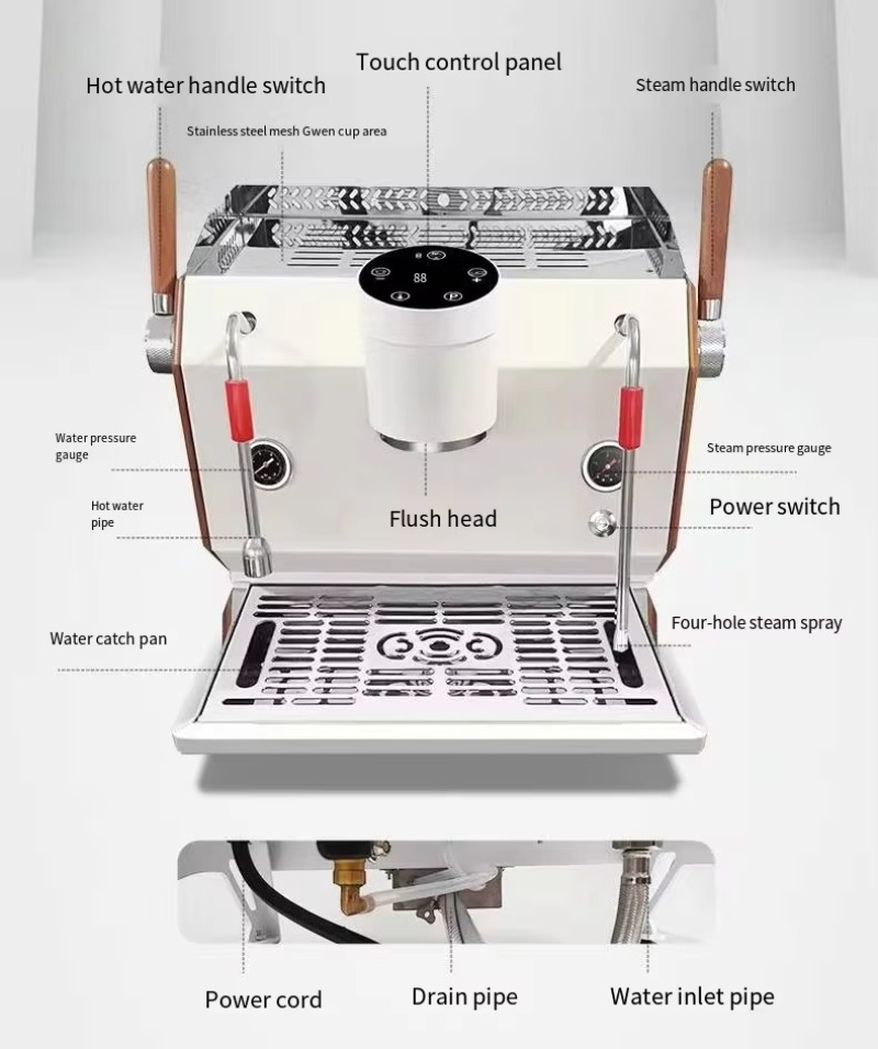 Полуавтоматическая эспрессо-ма – обзор и цена Commercial Espresso Machine 2 Group
